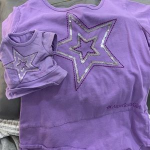 American Girl purple star shirt